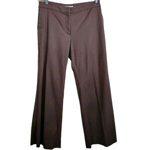 Bill Blass Wide-Leg Pants Tan Brown Flare Size 4 Stretch Can Fit 6 With Pockets